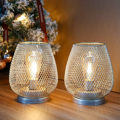 6.7" Tall Battery Powered Outdoor Table Lamp